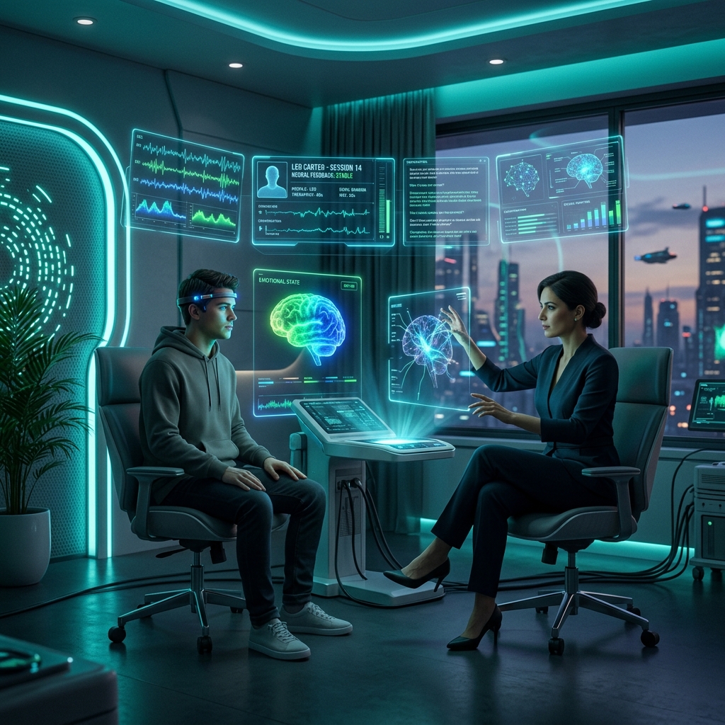 AI therapy illustration